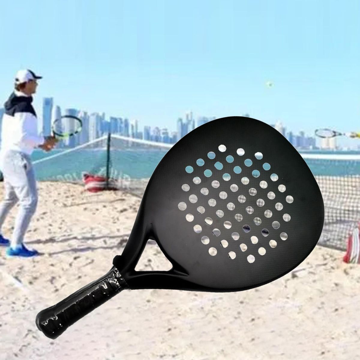Platform Tennis Paddle Racket  Grip, Shock