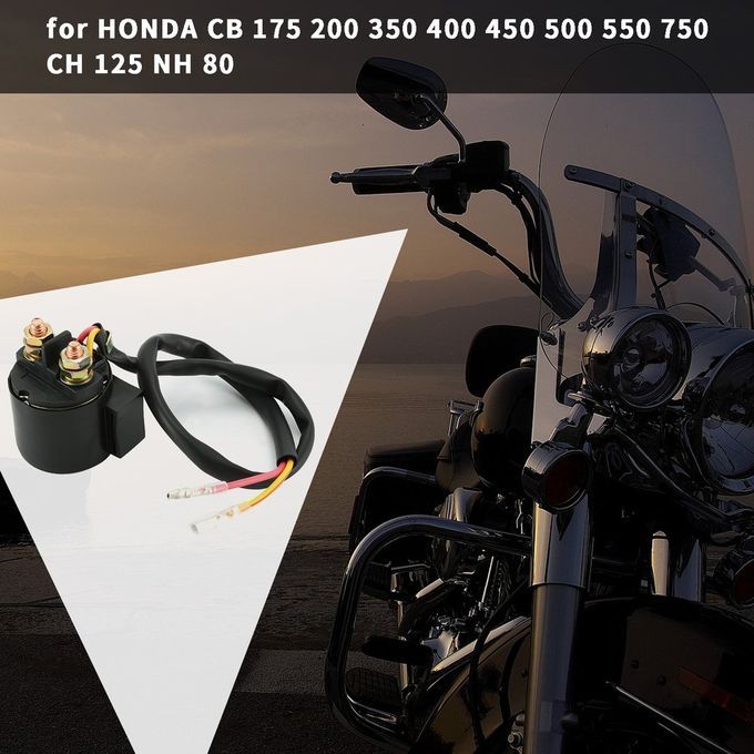 Starter Relay For HONDA CB 175 200 350 400 450 500 550 750 CH 125 NH 80 Black