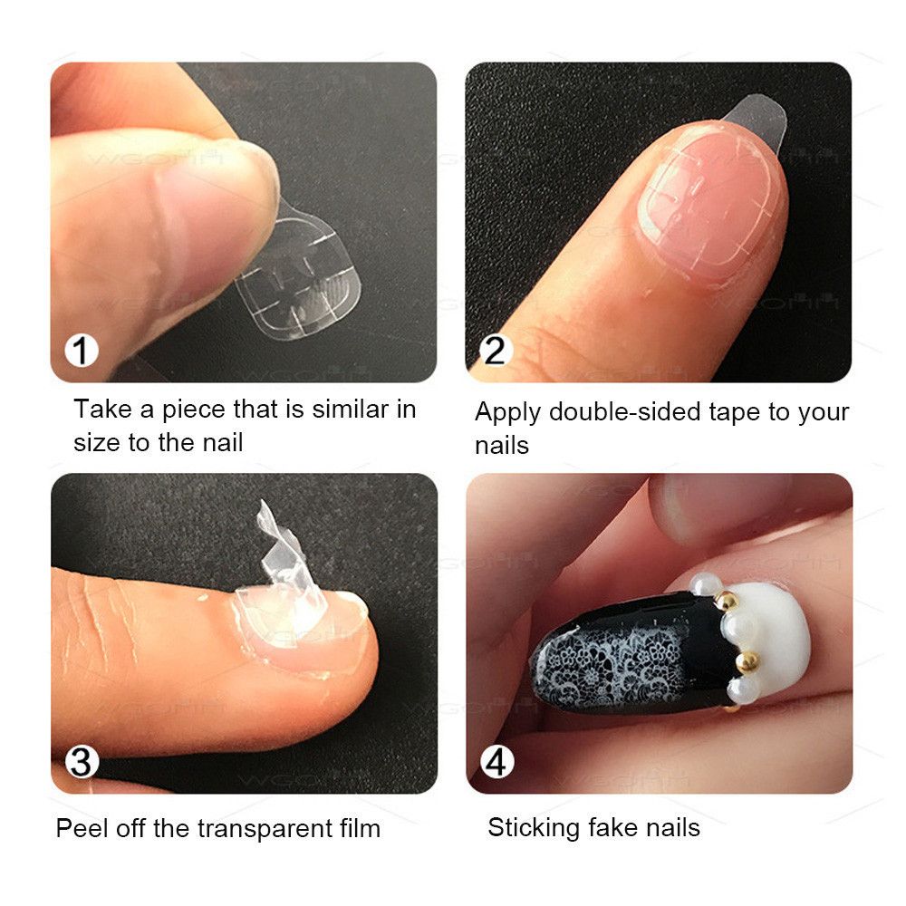 240pcs Nail Adhesive Glue Tapes Nail Tabs