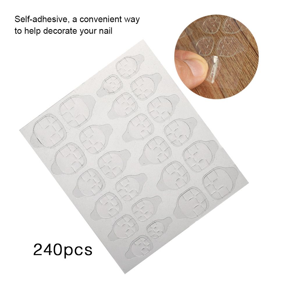 240pcs Nail Adhesive Glue Tapes Nail Tabs