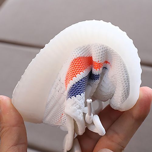 Mesh Breathable Shock-absorbing Children's Sports Shoes White