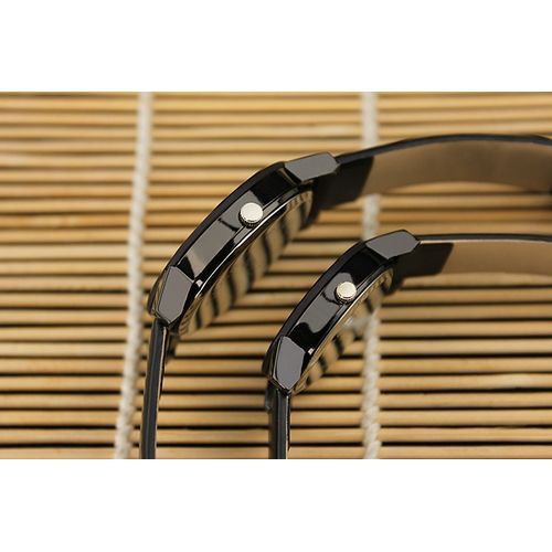 1 Pair Of Couple Wrist Watch Casual PU Leather Round Dial Watchband
