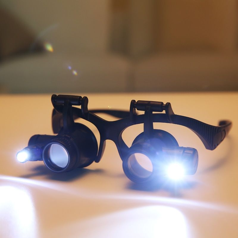 2.5X 4X 6X 8X 10X 15X 20X 25X Magnifiers Magnifying Forget Solder Aid LED Lighted Magnifier Carrier Needlework   Manicure