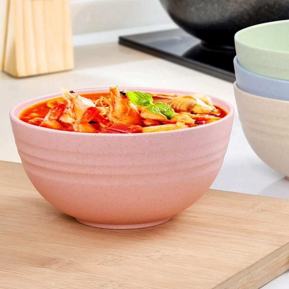 Cereal Bowls-24 OZ Wheat Straw Fiber Lightweight Bowl Sets 4 - Can Be Use on Dishwasher & Microwave-for Rice,Soup Bowls
