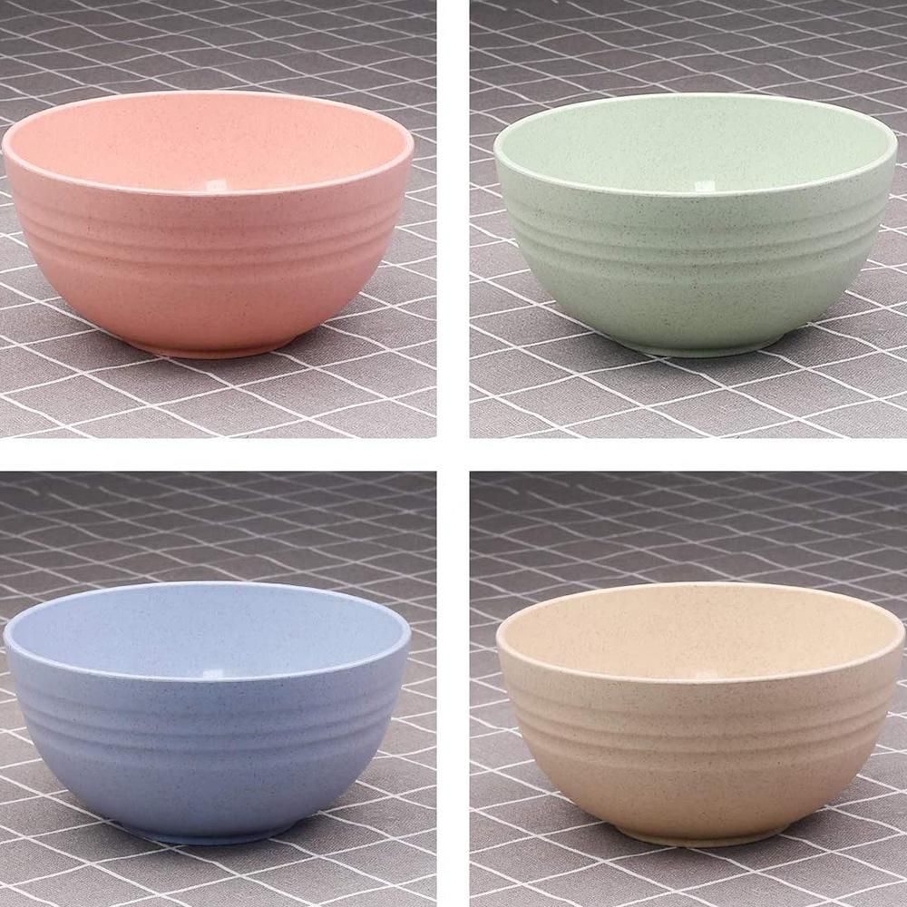 Cereal Bowls-24 OZ Wheat Straw Fiber Lightweight Bowl Sets 4 - Can Be Use on Dishwasher & Microwave-for Rice,Soup Bowls