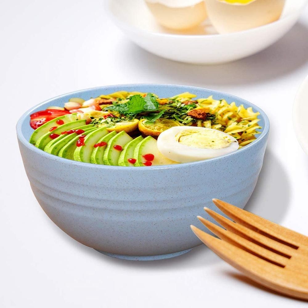 Cereal Bowls-24 OZ Wheat Straw Fiber Lightweight Bowl Sets 4 - Can Be Use on Dishwasher & Microwave-for Rice,Soup Bowls
