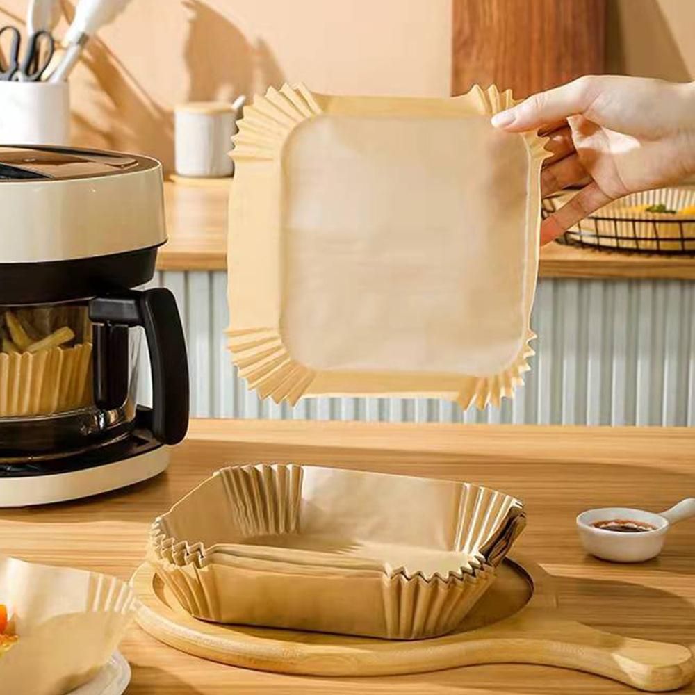 50Pcs Air Fryer Parchment Paper Liners Non-Stick Disposable