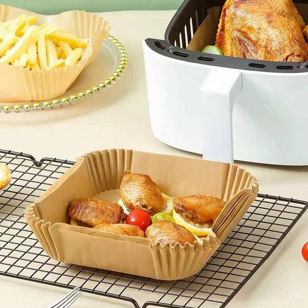 50Pcs Air Fryer Parchment Paper Liners Non-Stick Disposable