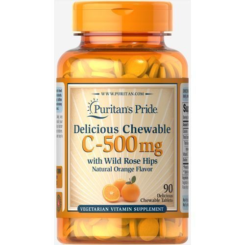 PURITAN PRIDE CHEWABLE VITAMIN C 500MG PLUS BIOFLAVONOIDS