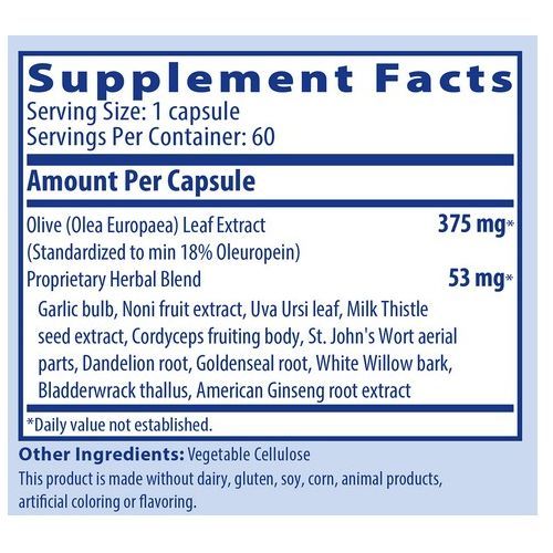 High Potency Olive Leaf Combination 60 Capsules