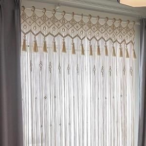 Home Decor Wall Hanging Art Macrame Curtain Doorway Weddings Background Handmade Woven Wall Hanging Nursery Tapestry