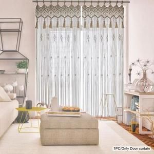 Home Decor Wall Hanging Art Macrame Curtain Doorway Weddings Background Handmade Woven Wall Hanging Nursery Tapestry