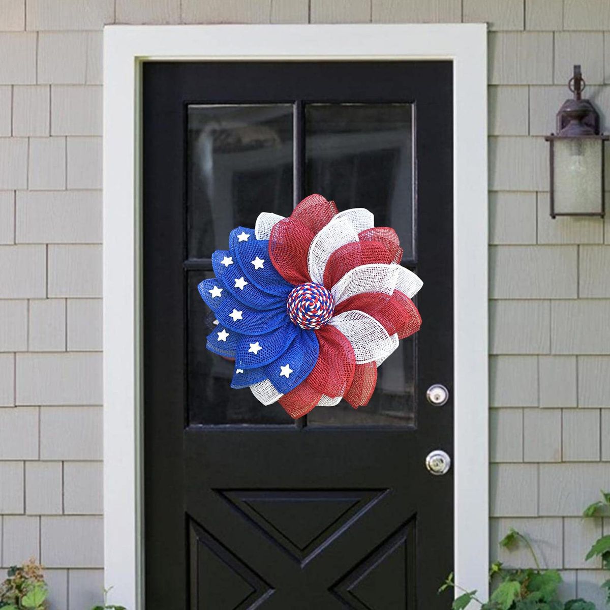 Wreath Decoration US Independence Day Party Door Decor Wreath Multicolor