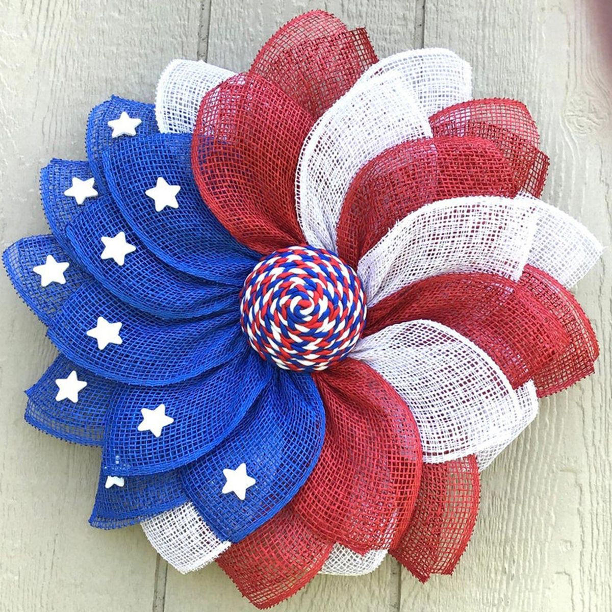 Wreath Decoration US Independence Day Party Door Decor Wreath Multicolor