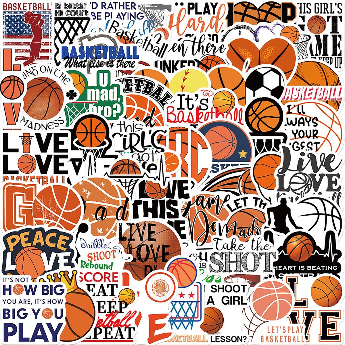 50PcsSet Graffiti Stickers Water Cup Skateboard Decorative H