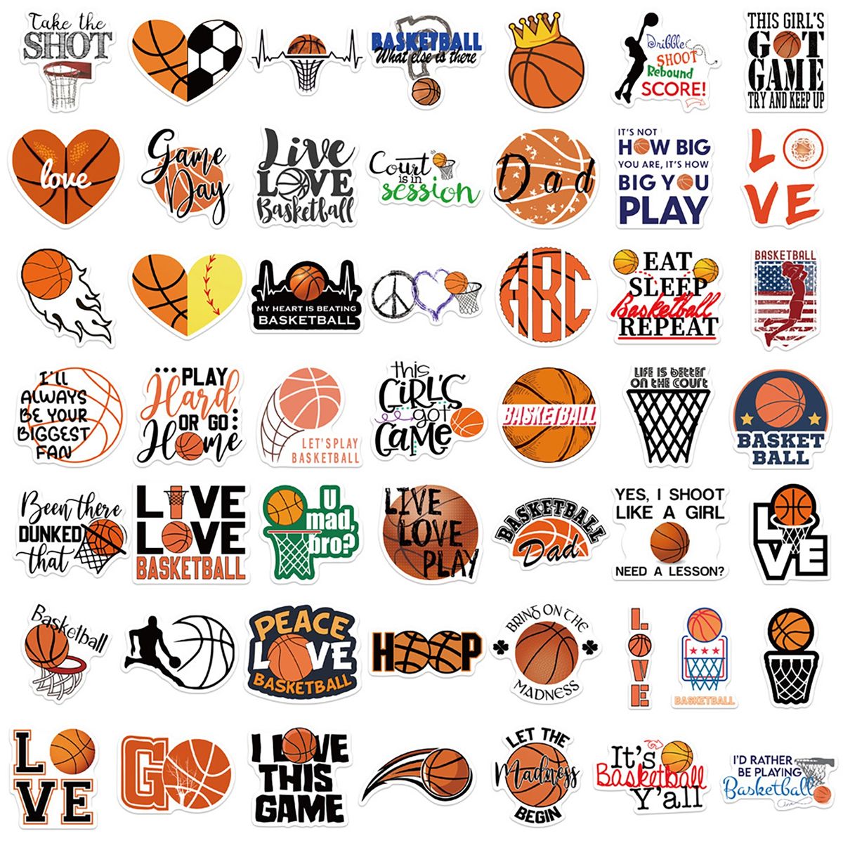 50PcsSet Graffiti Stickers Water Cup Skateboard Decorative H