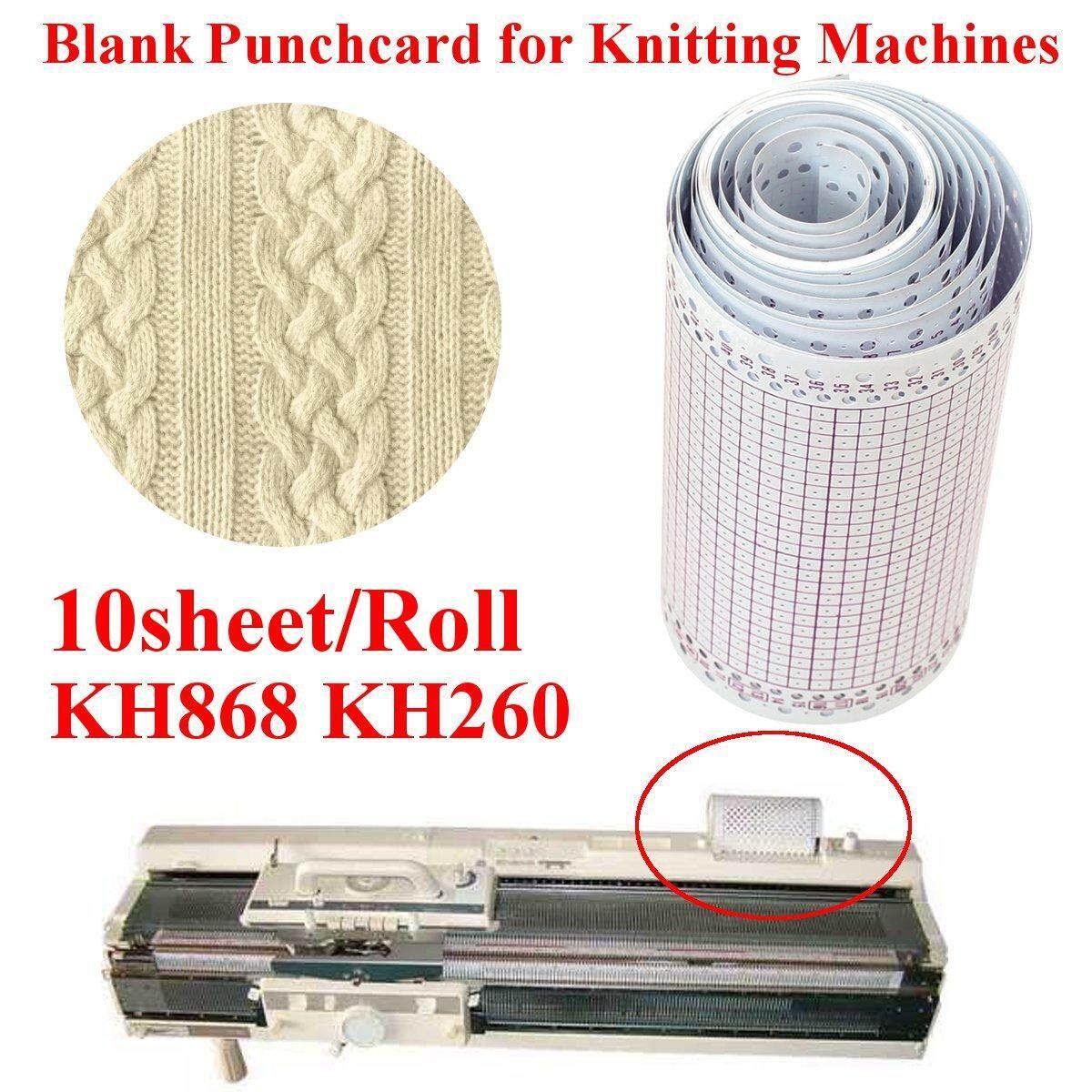 10 Sheet/Roll Punchcard Tool 3.2M 24 Stitch For Brother Knitting Machine KH868
