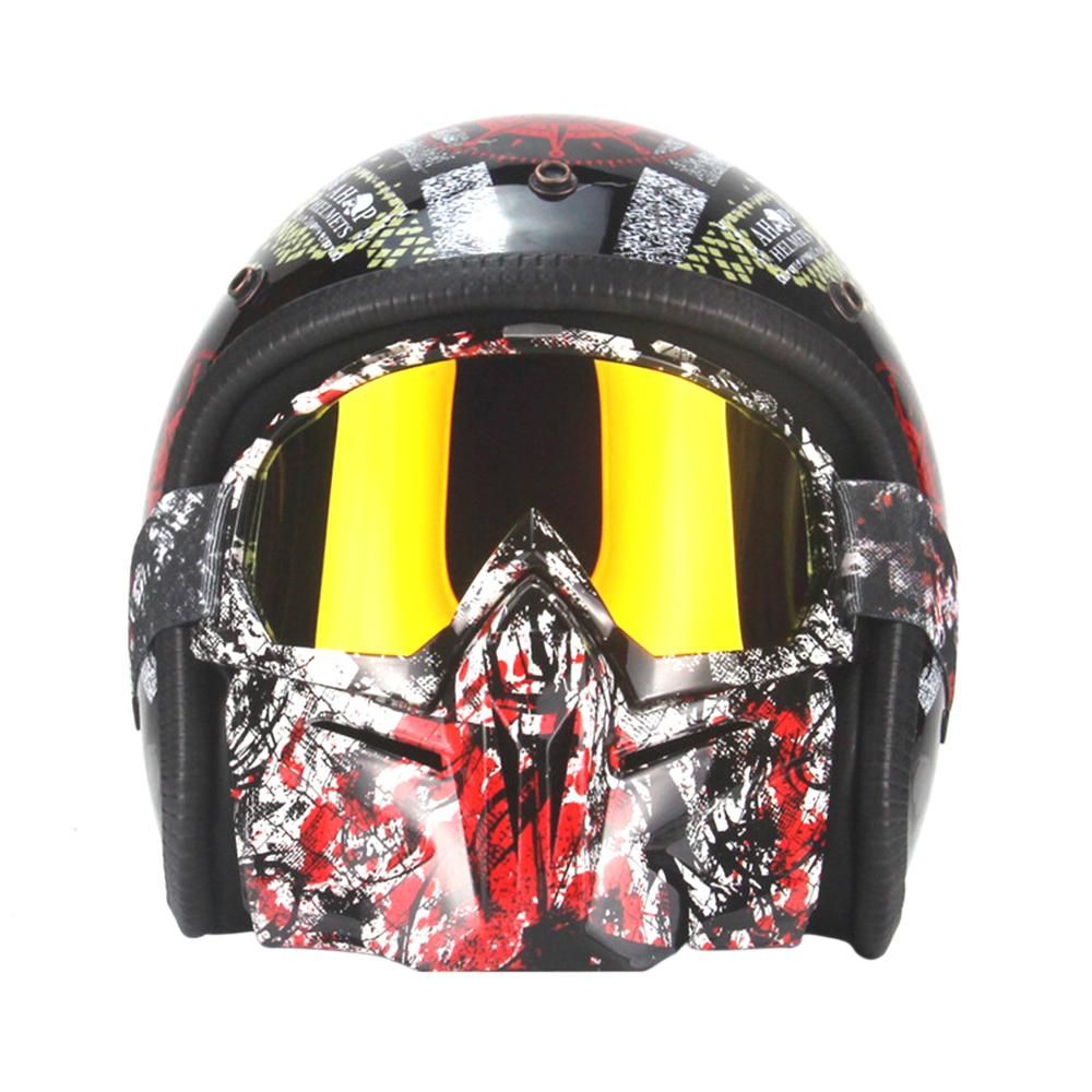 Face Mask Tactical Helmet Masksunglas Motorcycle Helmets Glossy Black Skeleton