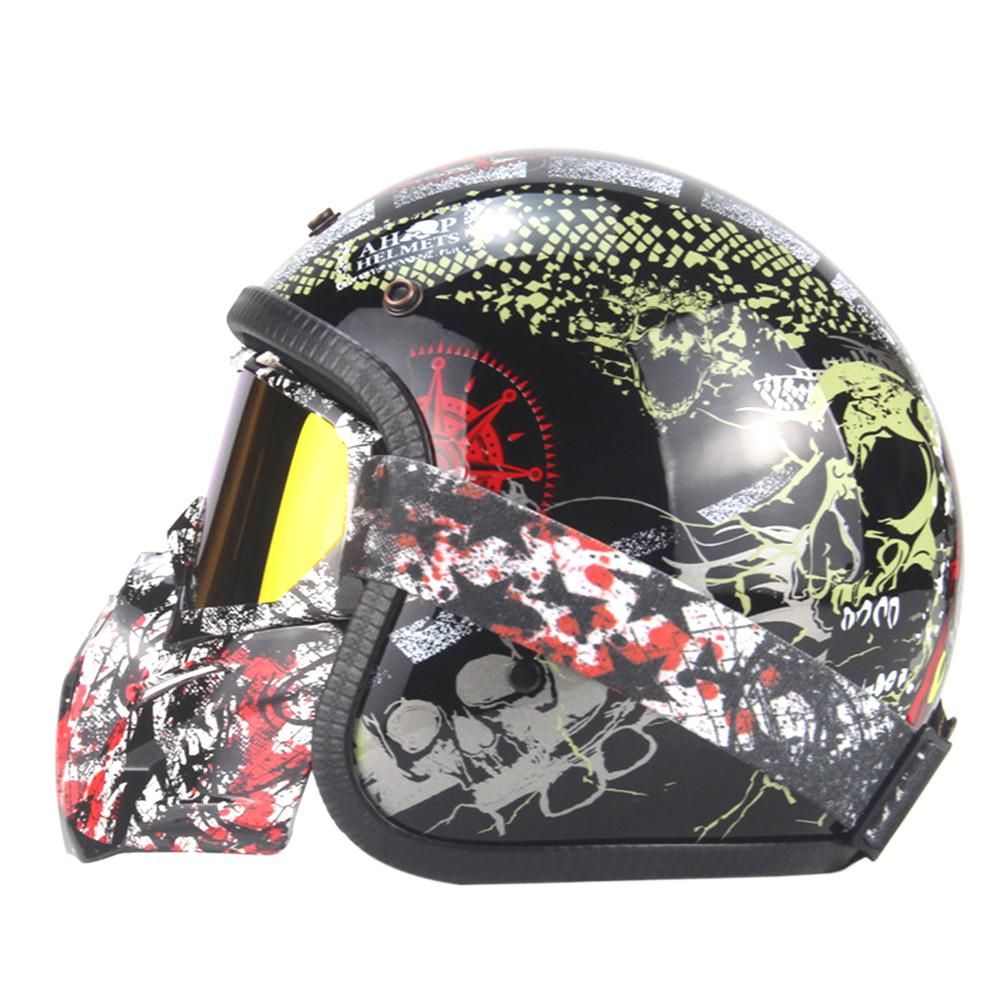Face Mask Tactical Helmet Masksunglas Motorcycle Helmets Glossy Black Skeleton
