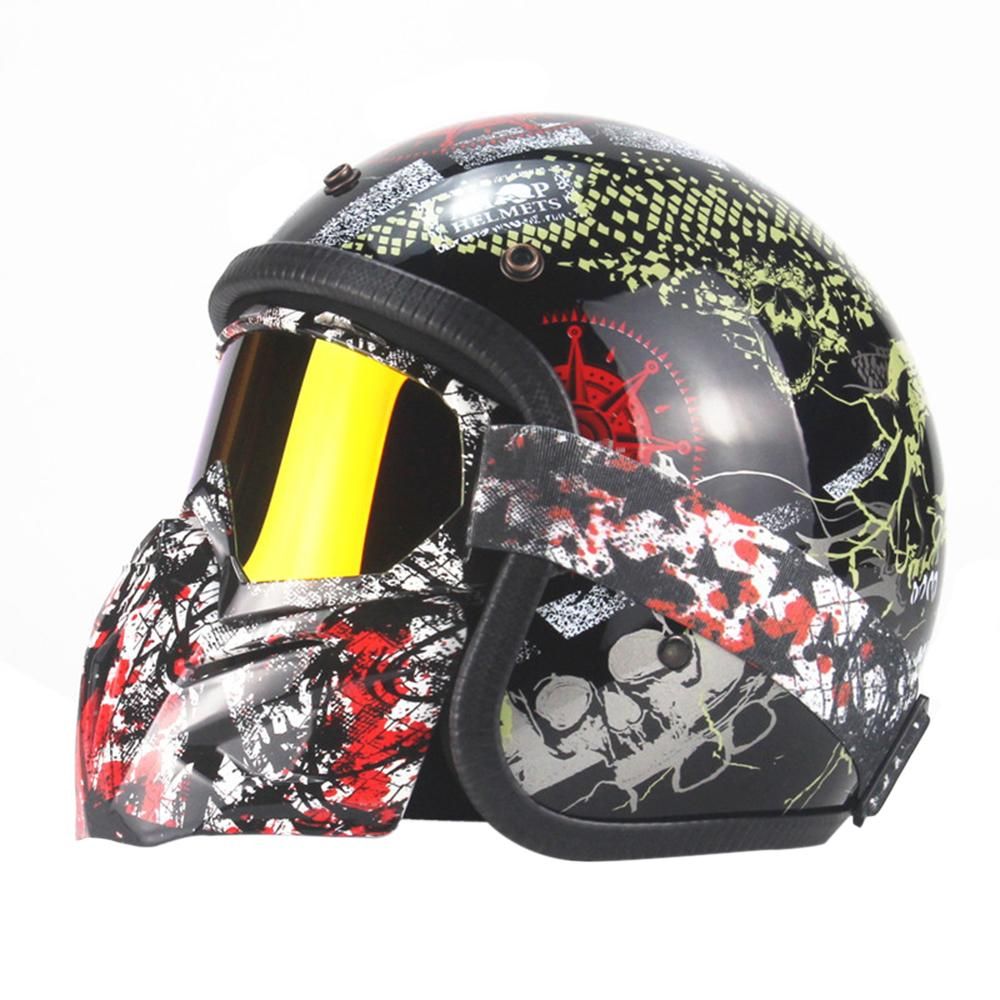 Face Mask Tactical Helmet Masksunglas Motorcycle Helmets Glossy Black Skeleton