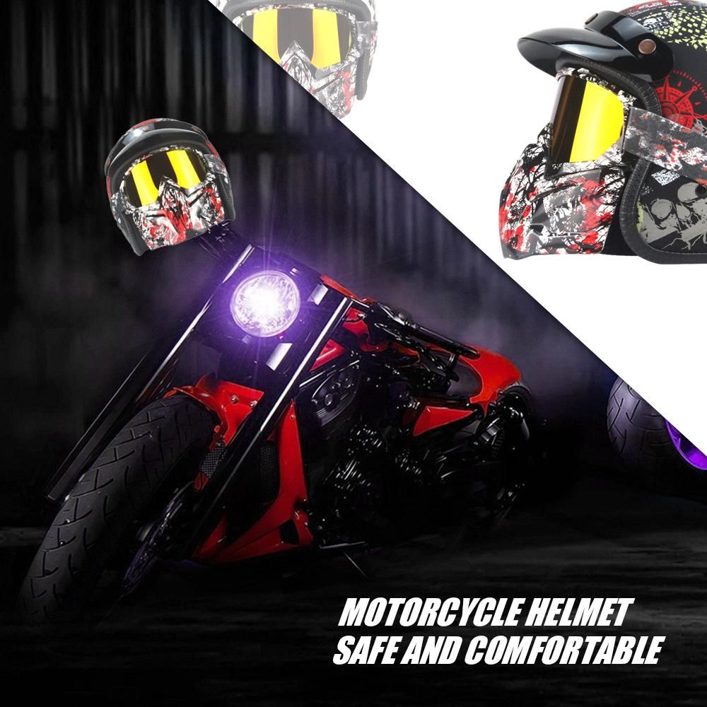 Face Mask Tactical Helmet Masksunglas Motorcycle Helmets Glossy Black Skeleton