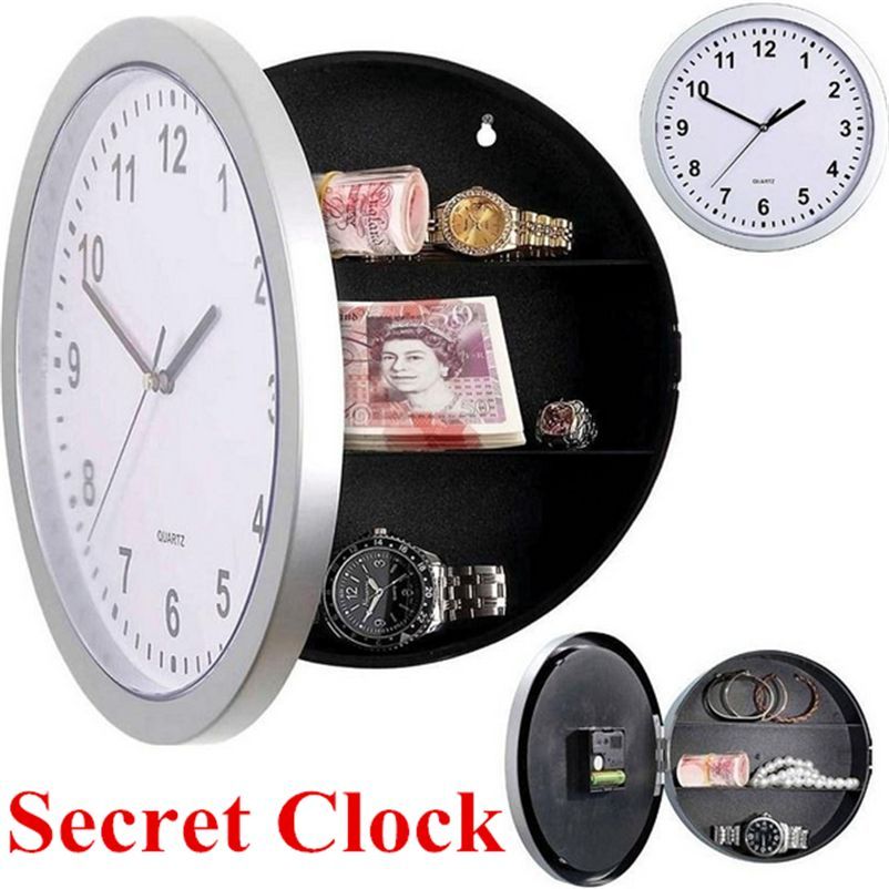 Hidden Secret Wall Clock Safe Money Stash Jewellery Stuff Storage Container Box