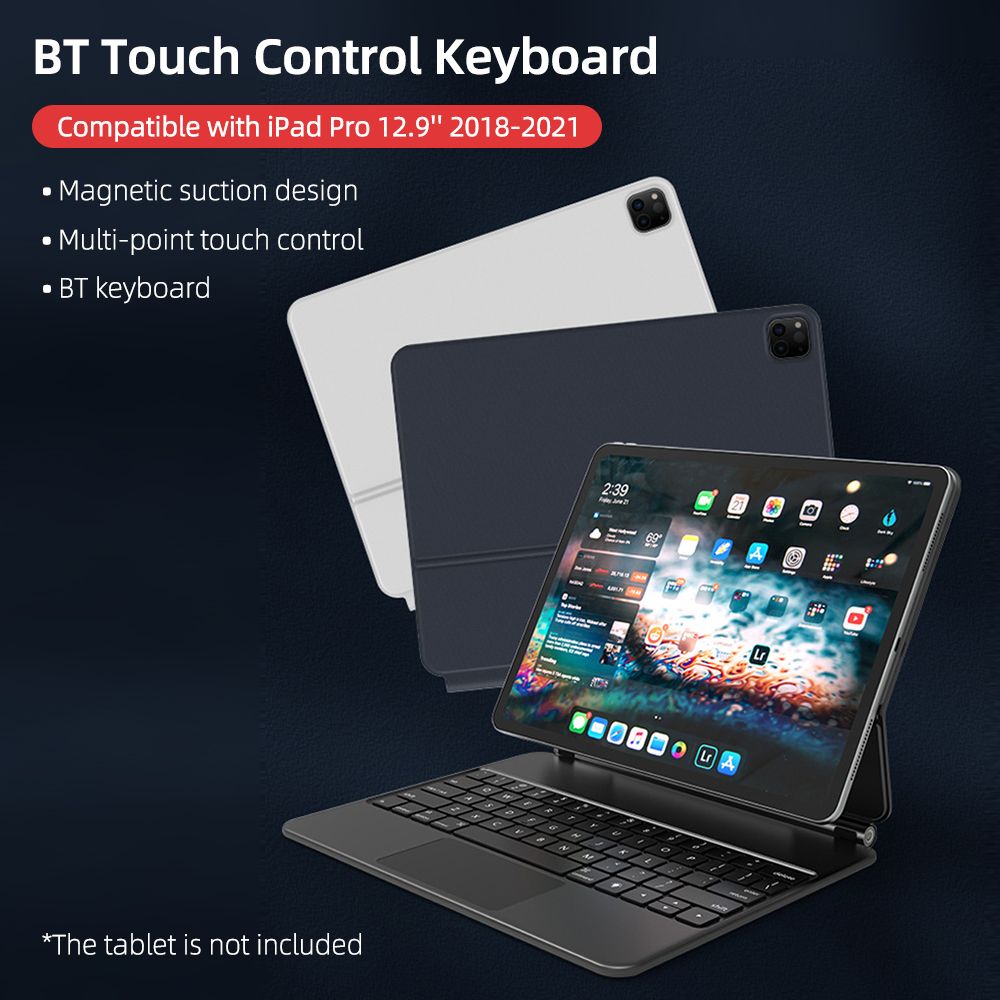 BT Magnetic Suction Touch Control Keyboard With Protective