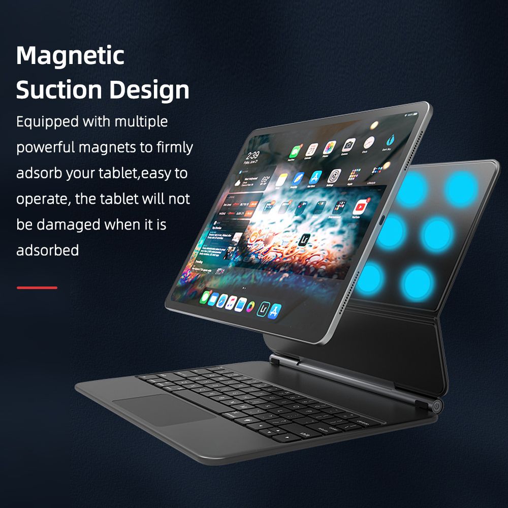 BT Magnetic Suction Touch Control Keyboard With Protective