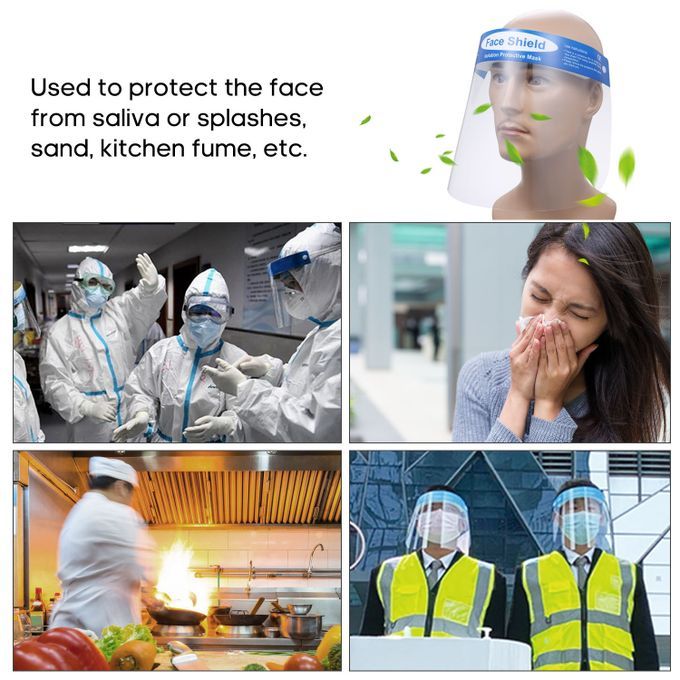 10Pcs Face Shield Anti-Saliva Transparent Anti-Splash