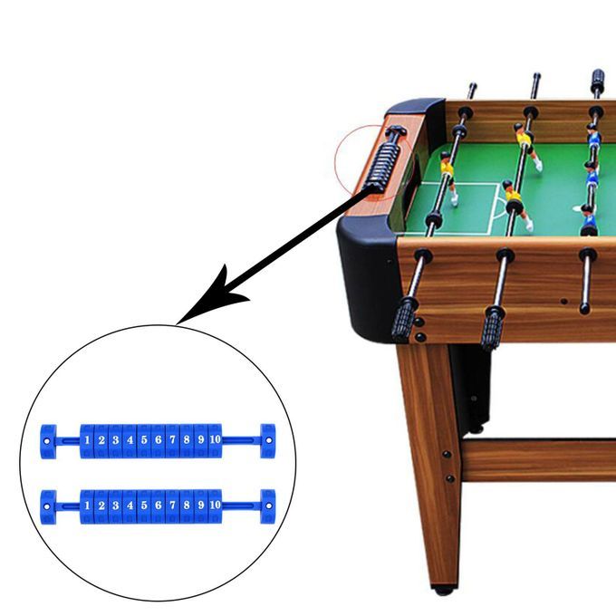 2x Universal Foosball Score Counters 10 Numbers Football Machine Blue