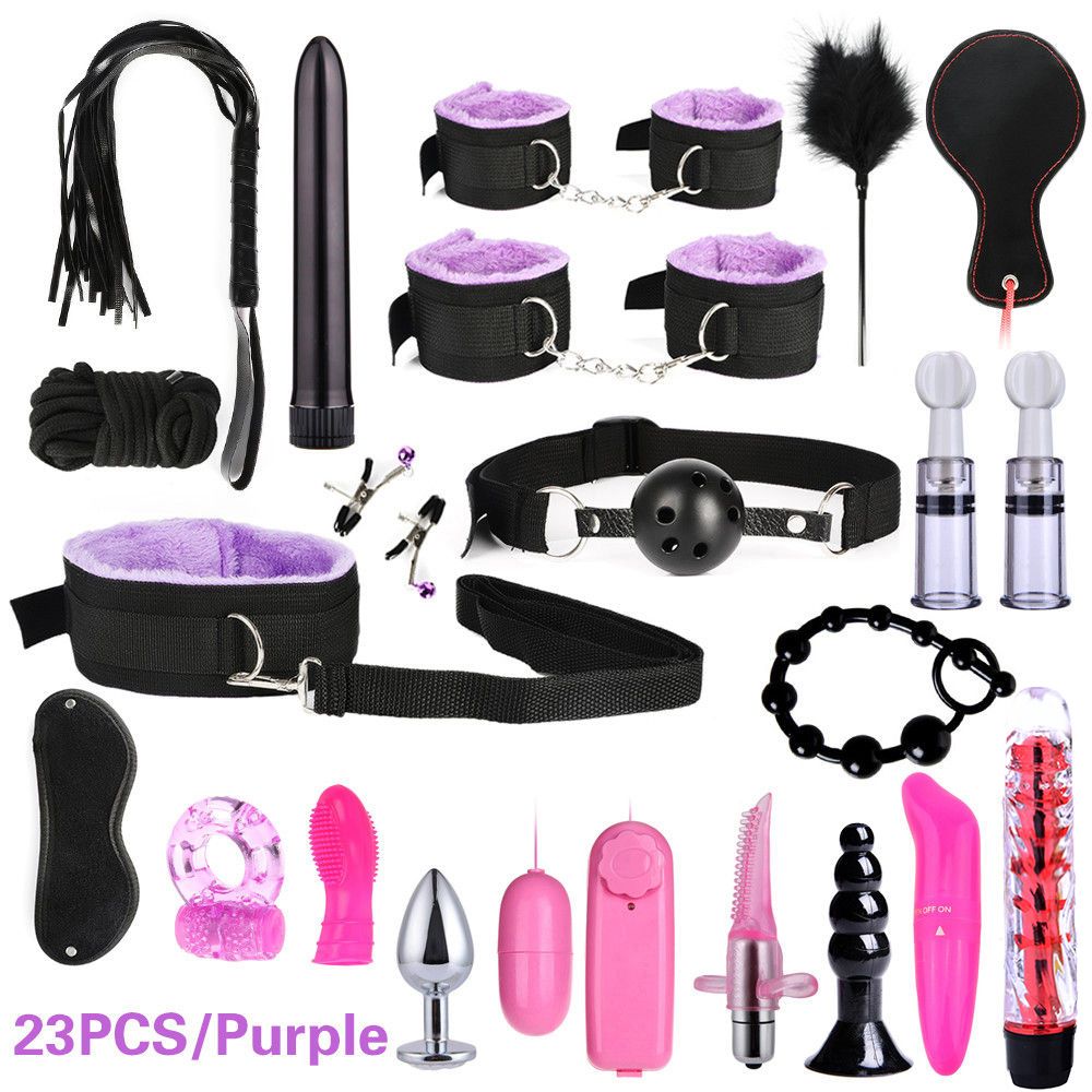 Sex Bondage 26pcs Pack BDSM Restraints Adult Sex Anal Toys