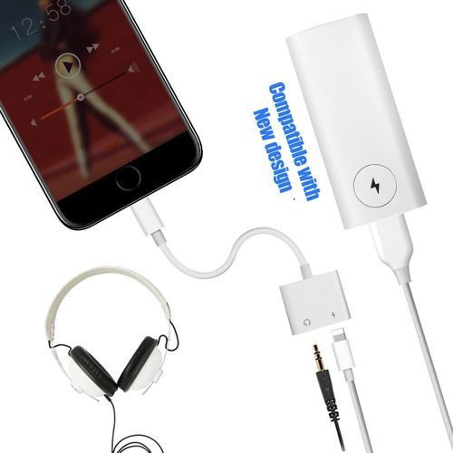 G1 Lightning To 3.5mm 2 In 1 Headphone Adapter For Iphone