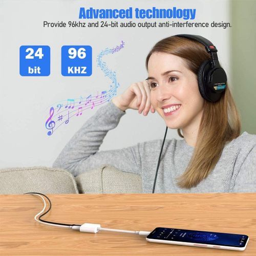 G1 Lightning To 3.5mm 2 In 1 Headphone Adapter For Iphone