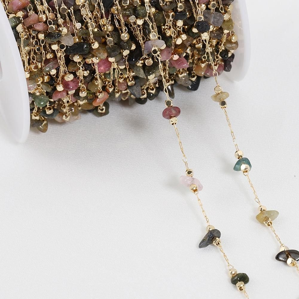 1meter Bohemian Crystal Irregular Stone Beads Beaded Chain for Handmade Bracelet Necklace Jewelry Making DIY Curtain Decoration
