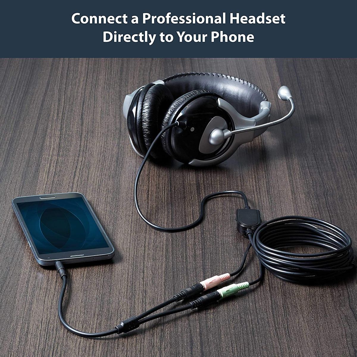 Headset Adapter Microphone And Headphone Splitter 3.5mm 0.3M
