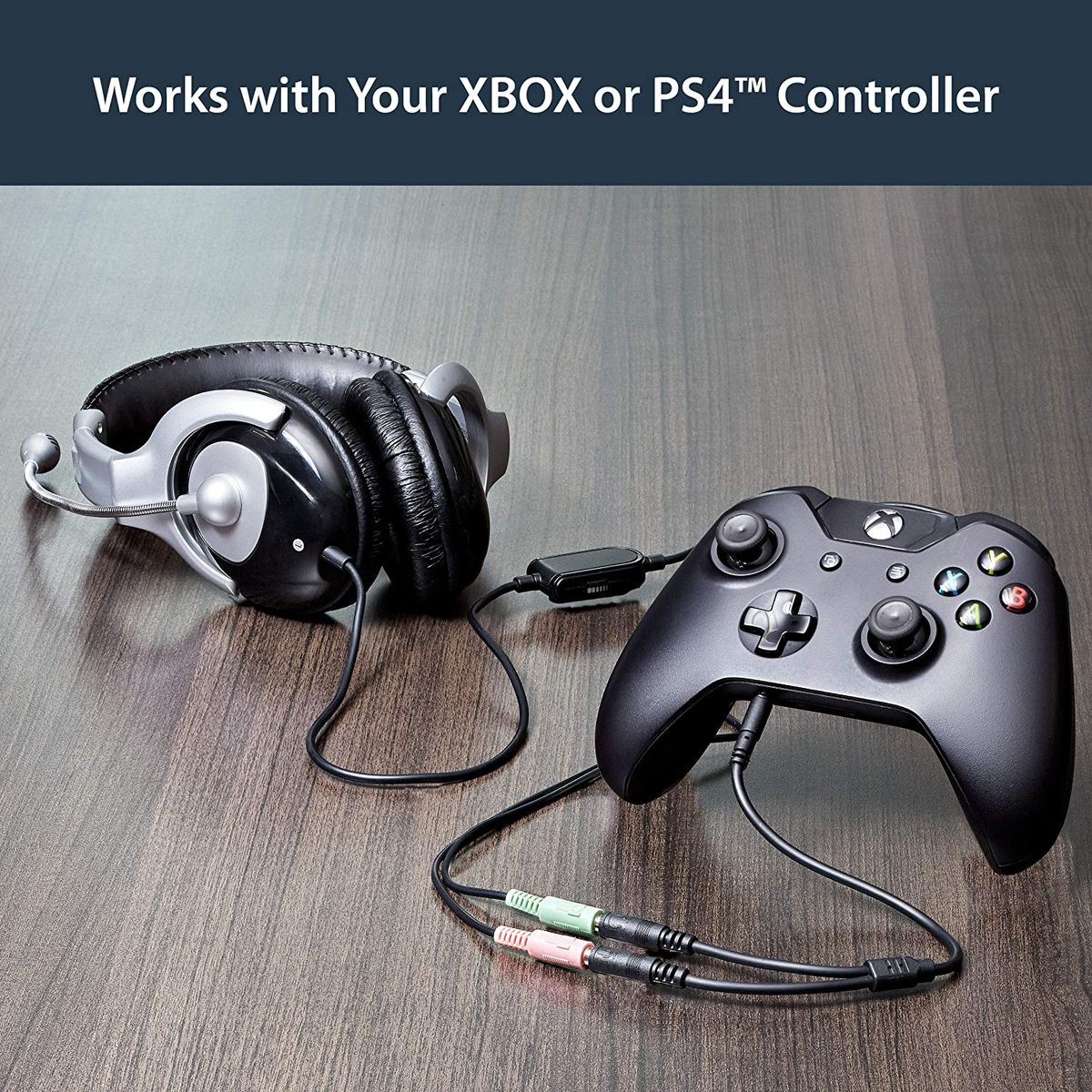Headset Adapter Microphone And Headphone Splitter 3.5mm 0.3M
