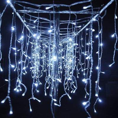 0.4 Droop String Led 4M Icicle Curtain 0.5 0.6m Light