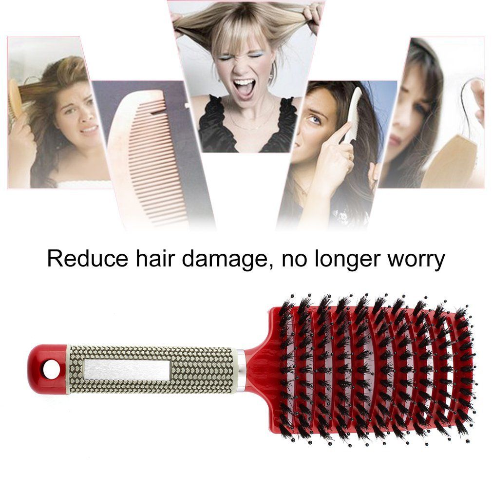 OR Hair Scalp Mage Comb Bristle & Nylon Hairbrush Wet Curly Hair Styling Tool