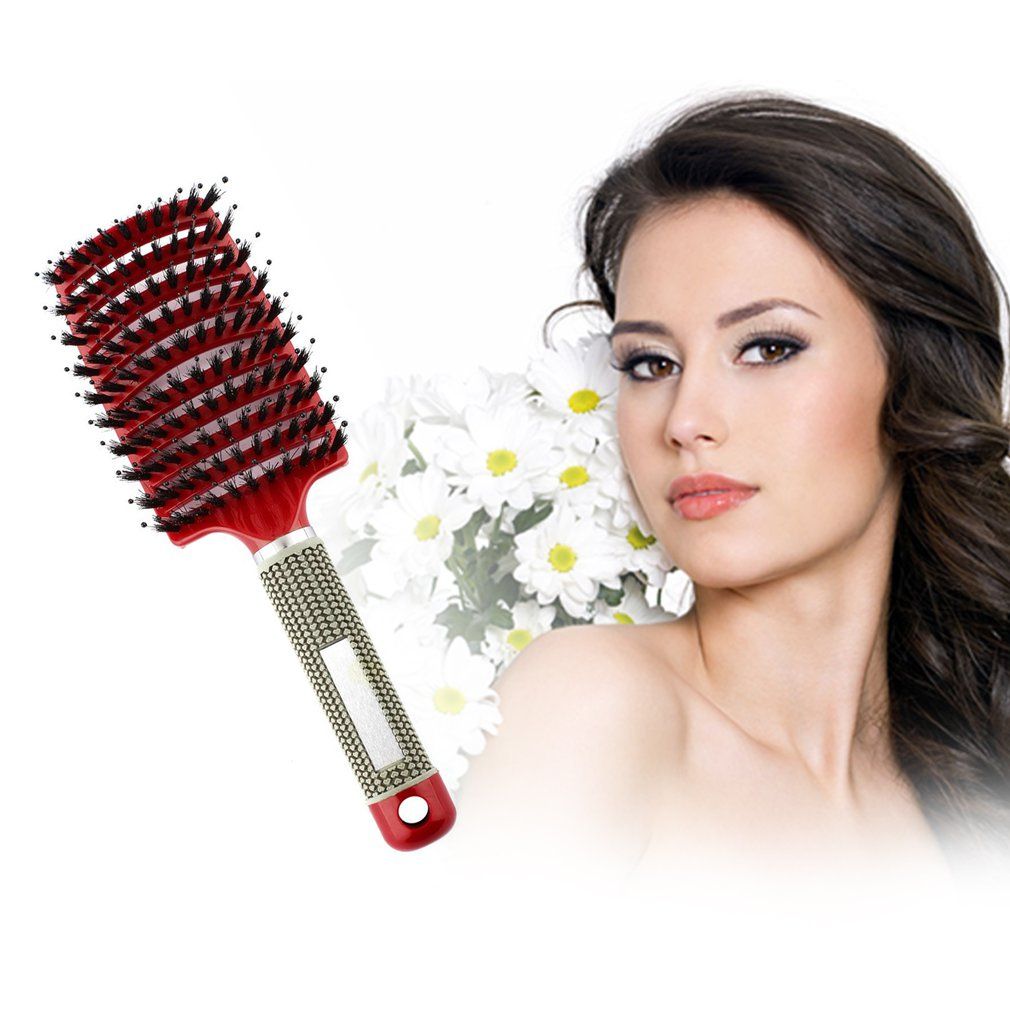 OR Hair Scalp Mage Comb Bristle & Nylon Hairbrush Wet Curly Hair Styling Tool