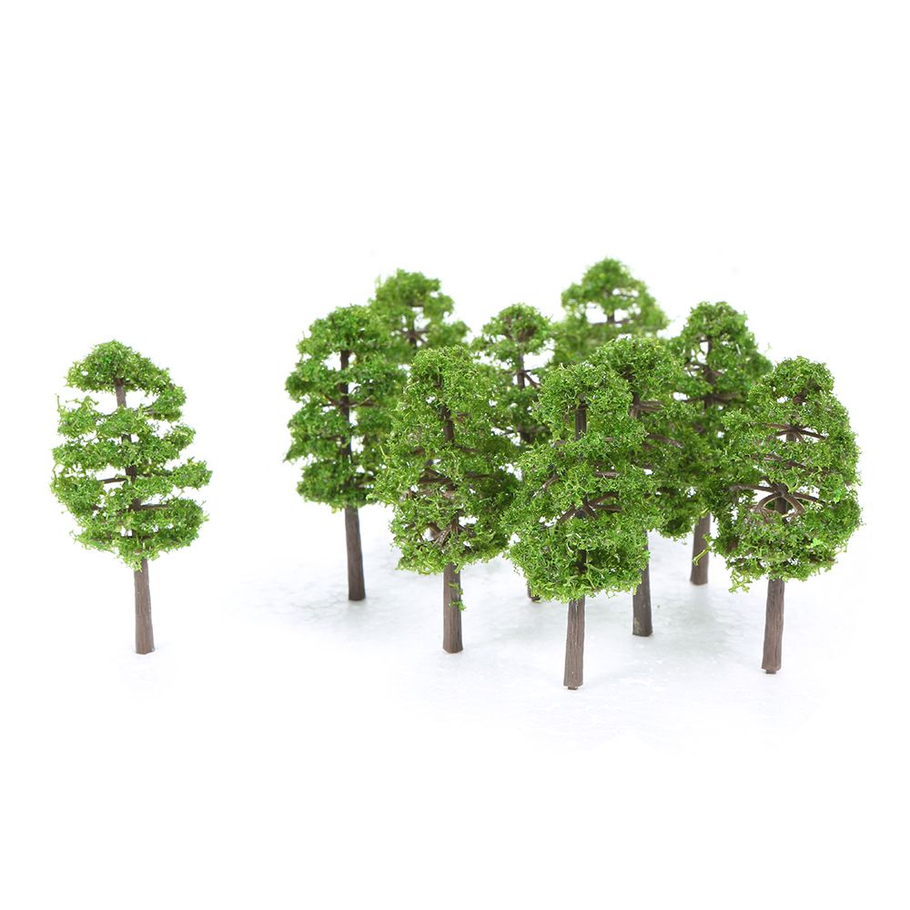 60pcs Mini Plastic Green Trees Scale Architectural Models