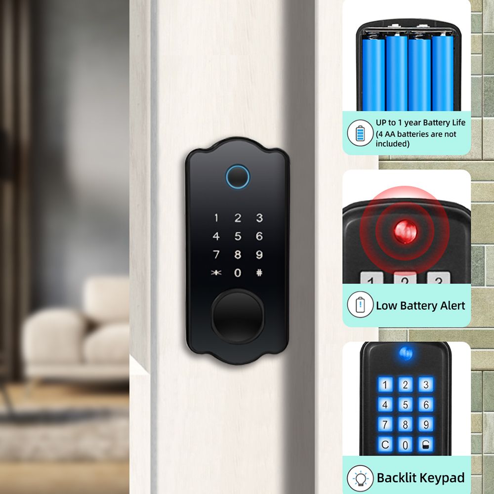 Keyless Entry Smart Door Lock Waterproof Auto Lock 5 In 1