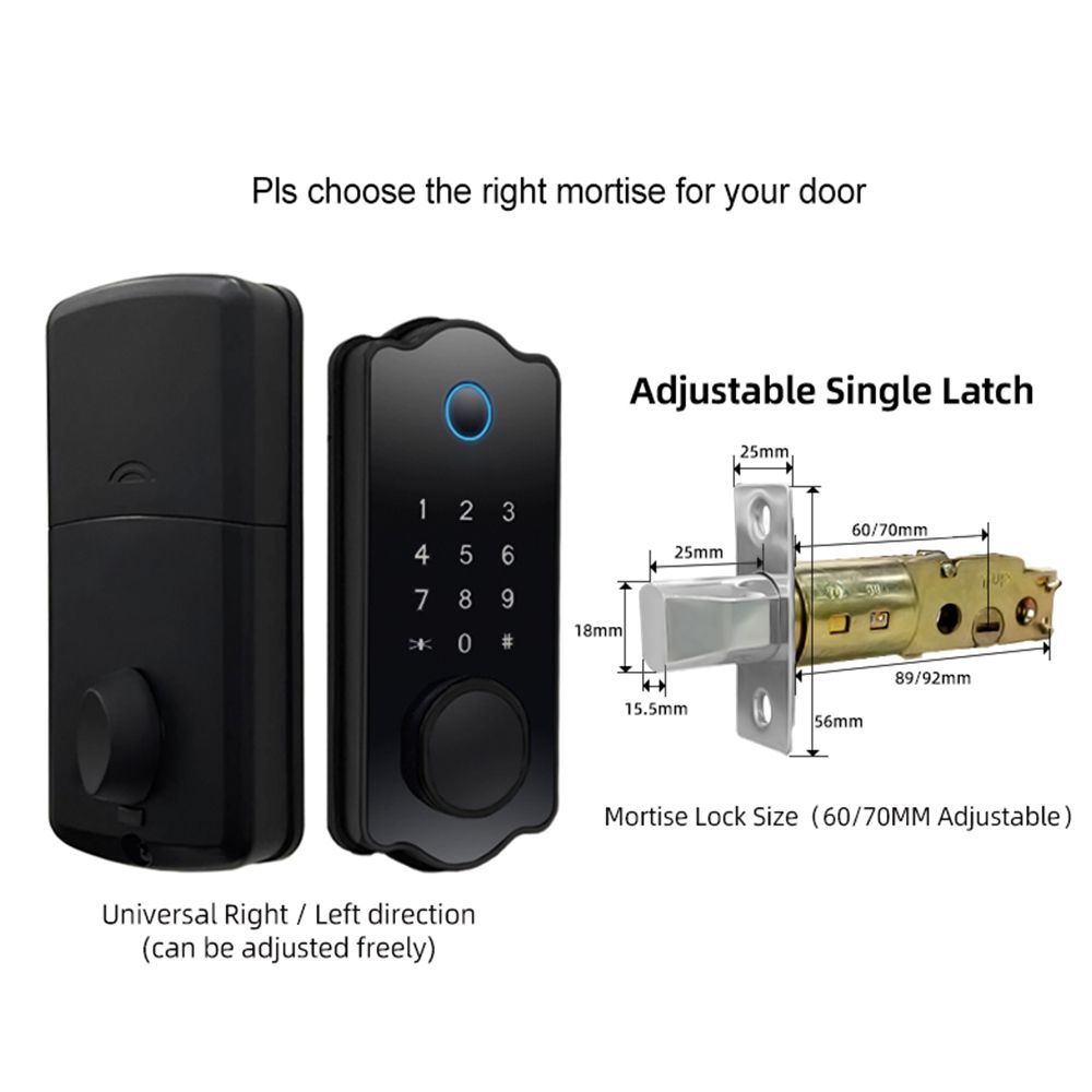 Keyless Entry Smart Door Lock Waterproof Auto Lock 5 In 1