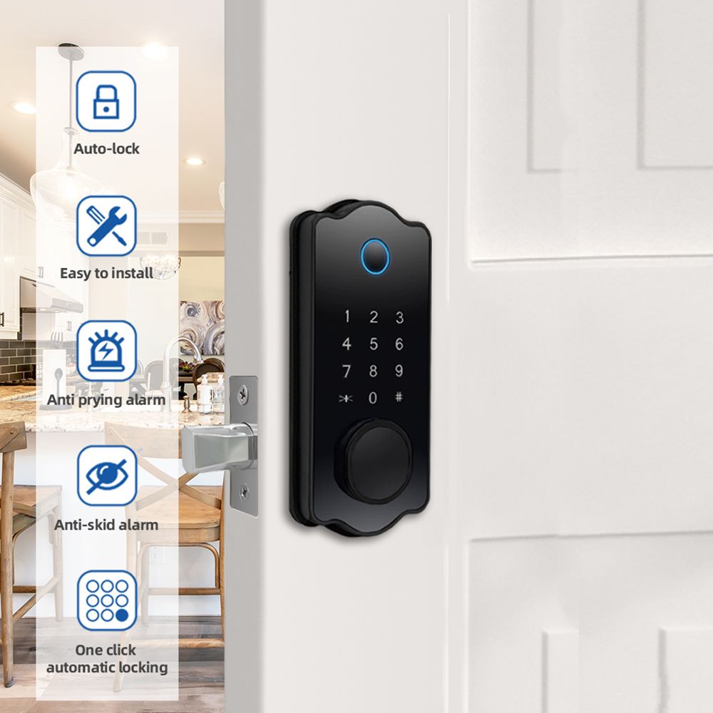 Keyless Entry Smart Door Lock Waterproof Auto Lock 5 In 1