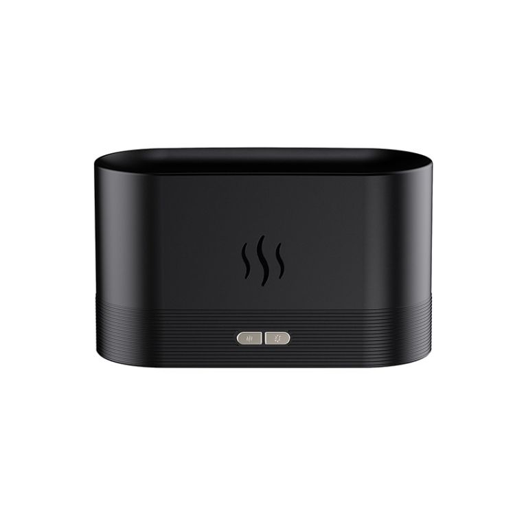 7 Color Flame Aromatherapy Machine Air Humidifier 7 Color(Black)