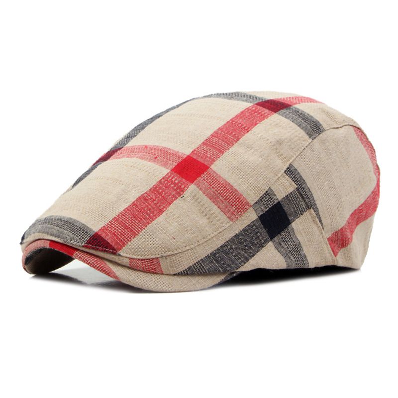 Unisex Beret Hat Men Forward Cap Black Flat Peak Hats Visor