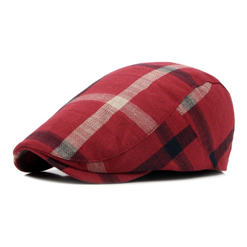 Unisex Beret Hat Men Forward Cap Black Flat Peak Hats Visor