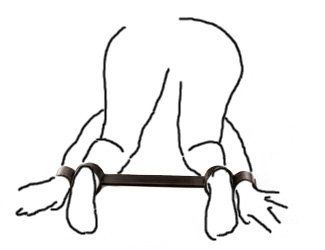 Sex Toy -Handcuffs And Leg Cuffs Cangue / Spreader Bar With Cuffs