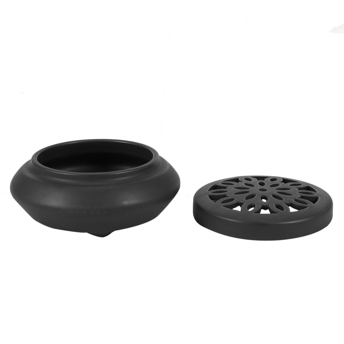 Ceramic Coil Incense Burner Hollow Cover Censer With