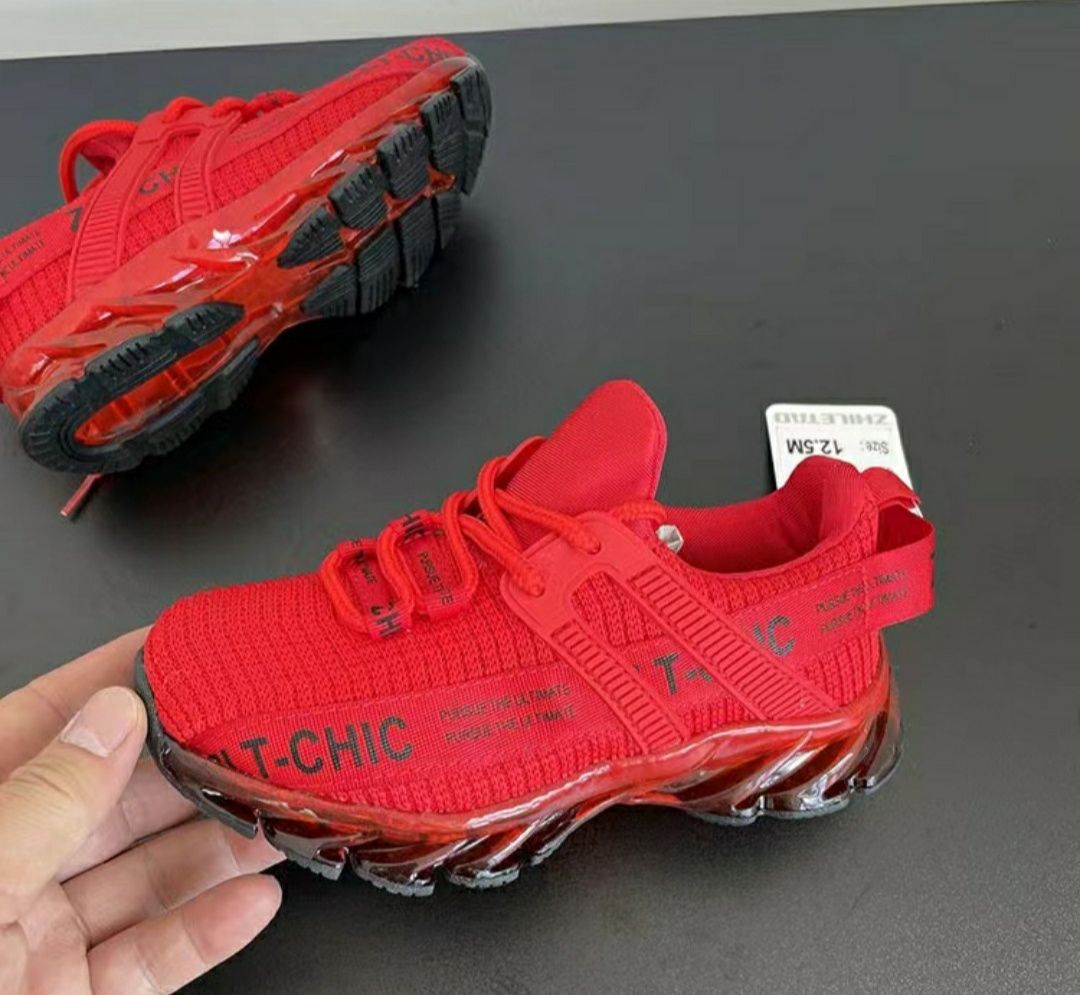 Kids Breathable Unisex Sneakers - Red