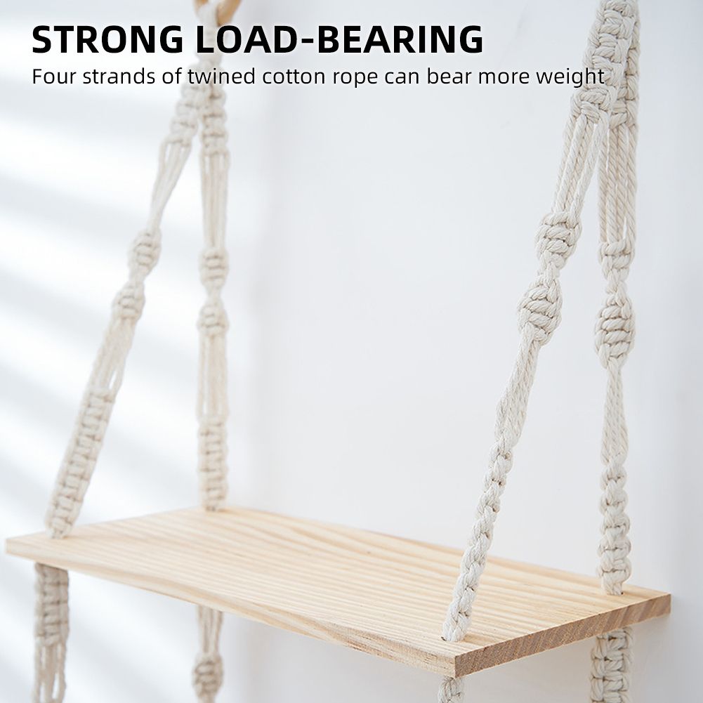 3 Tier Wall Hanging Shelf Wall Decor Decorative Creamy White